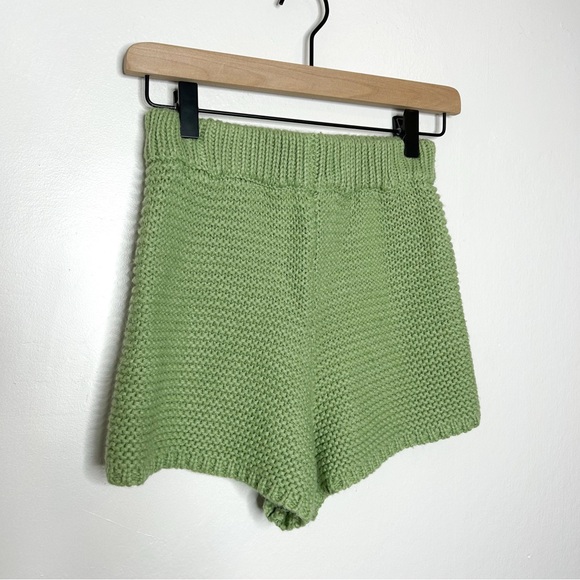 Princess Polly Julianna‎ Shorts Green Knit High Waist Shorts XS - Picture 3 of 7